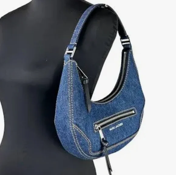 Marc Jacobs Navy Denim Hobo Bag - Picture 2 of 10